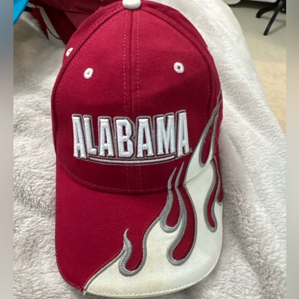 Vintage Alabama Crimson Tide Flame Bill Hat National Cap &Sportswear Adjustable